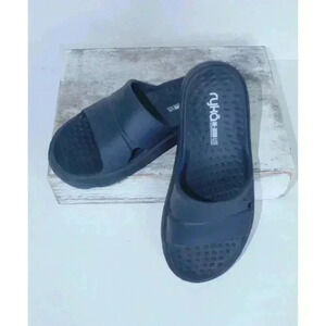 Ryka Womens Restore Blue Slip On Pool Slides Sandals 7 Medium (B,M) BHFO 3656